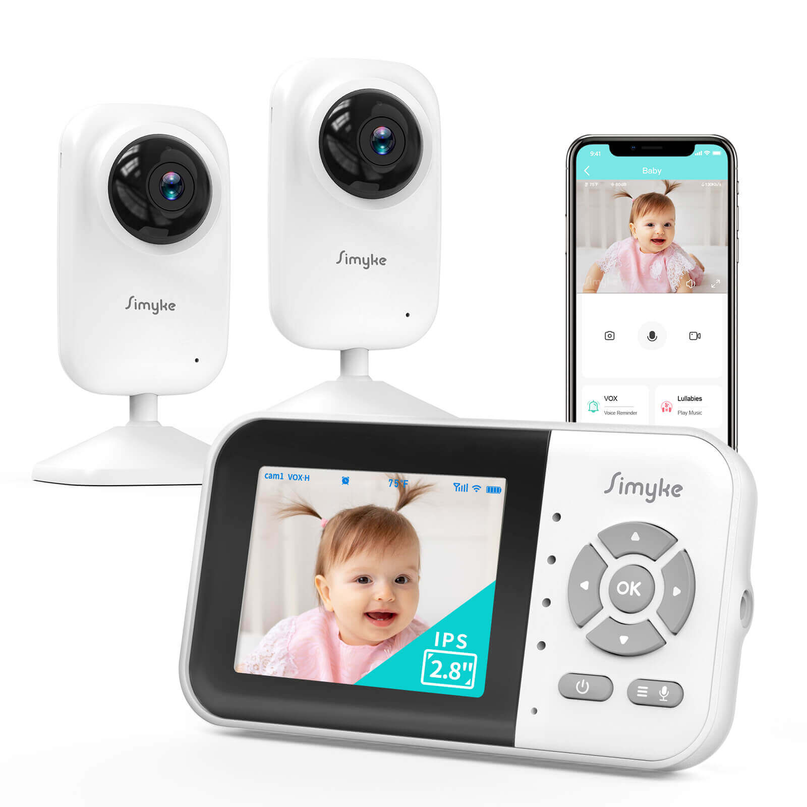 Simyke Video Baby Monitor BME28-2 – Simyke Baby