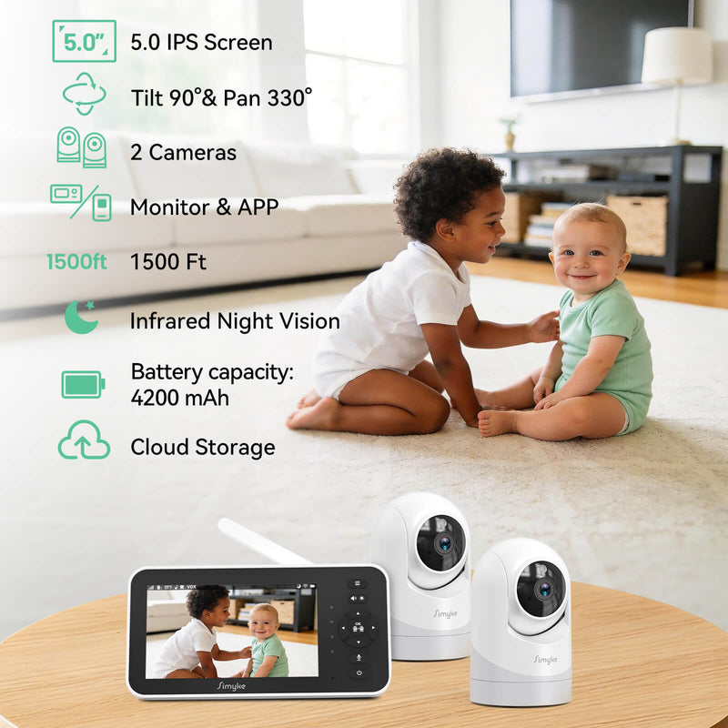 Simyke Video Baby Monitor BME50P-2